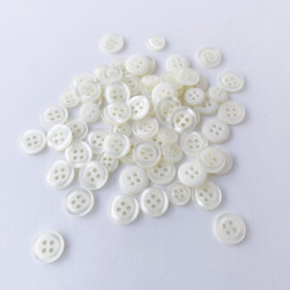 Faux pearl shirt buttons