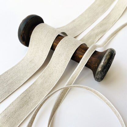 Natural Flax linen ribbon, wedding bows, apron ties, bindings