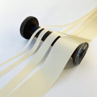 Ivory recycled grosgrain ribbon