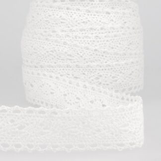 30mm double insertion lace trim
